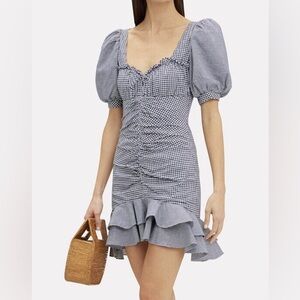 Jonathan Simkhai “Oxford” Blue White Gingham Mini Dress ~ Sz 0